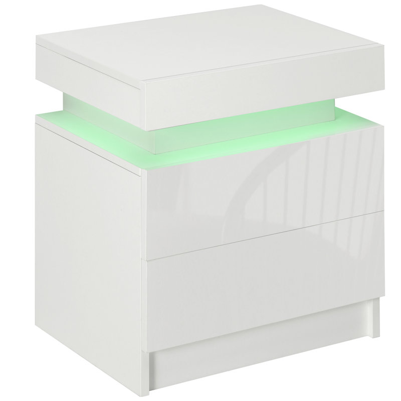 Arzelia 45cm W Manufactured Wood Bedside Table