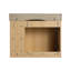 Meuble-lavabo mural multifonctionnel avec porte à fermeture en douceur et tablettes ouvertes-1284596228-1284596254