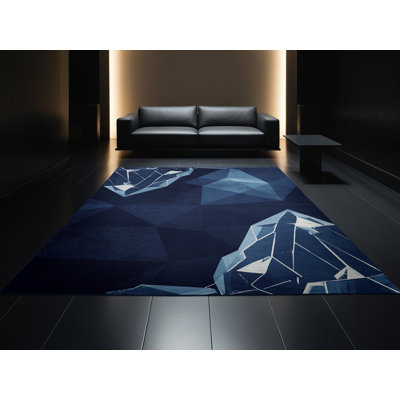 Tapis géométrique chic et luxueux lavable à la machine Bridgewater