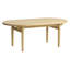 Table basse Mid-Century moderne ovale, naturel
