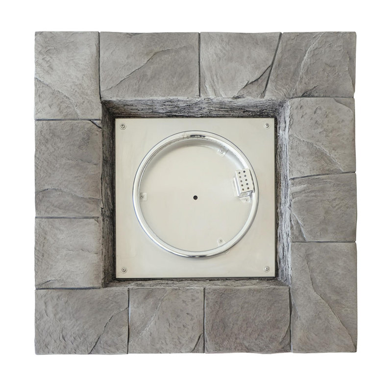 30" Outdoor Square MgO Propane Fire Pit - 40,000 BTU