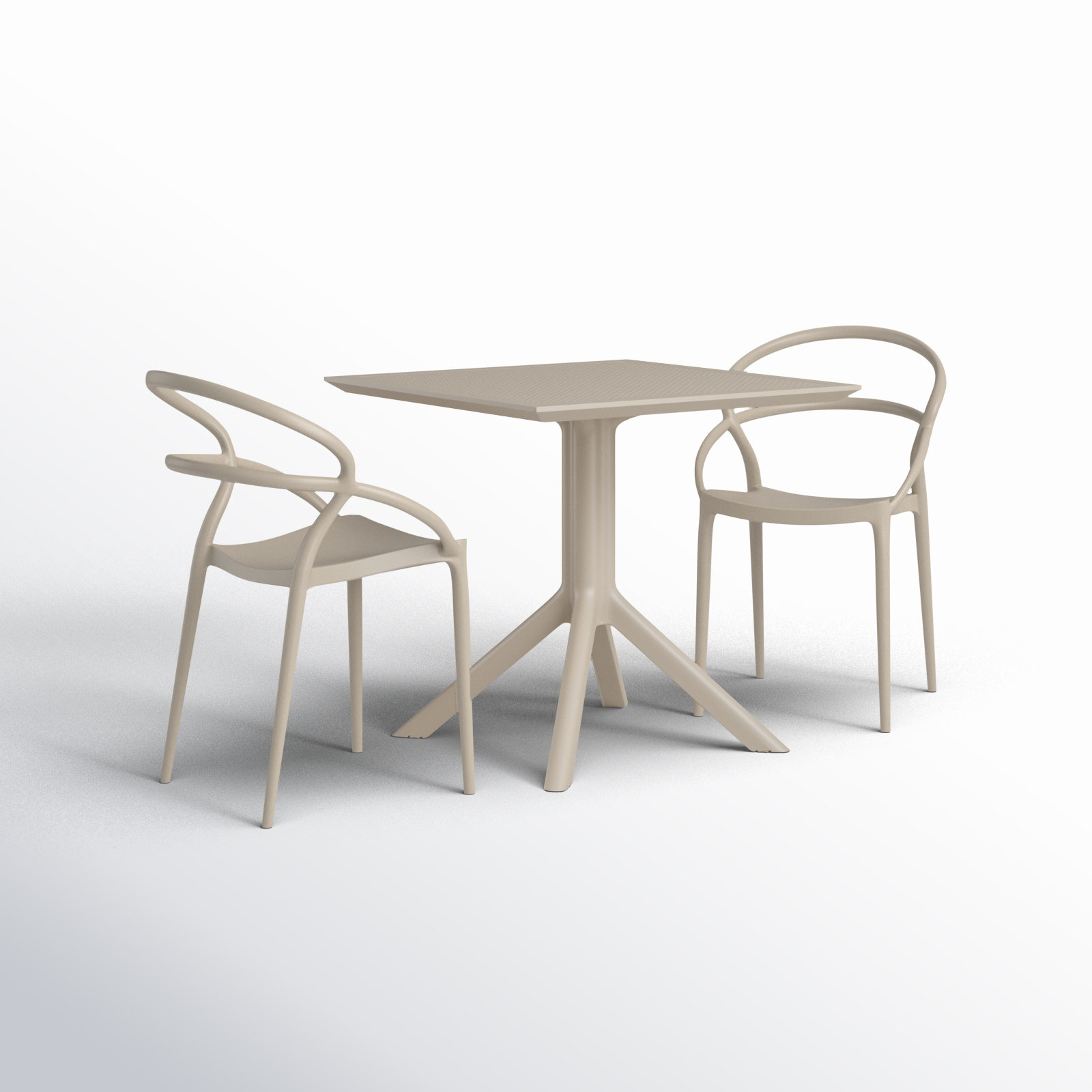 Farrah 32" Patio Bistro Set, Taupe