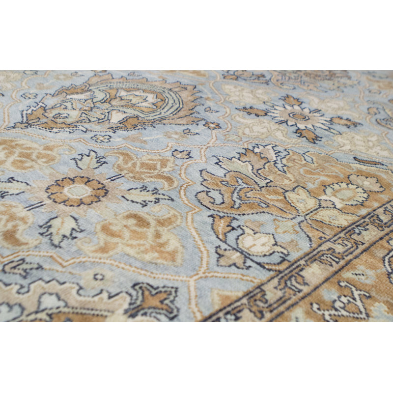 Oriental Area Rug in Light Blue/Ivory/Brown