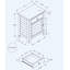 Table d'appoint, table de chevet, tiroir de rangement, bout, table d'appoint, chambre à coucher, lampe, rangement, placage gris, transitionnel-836618080