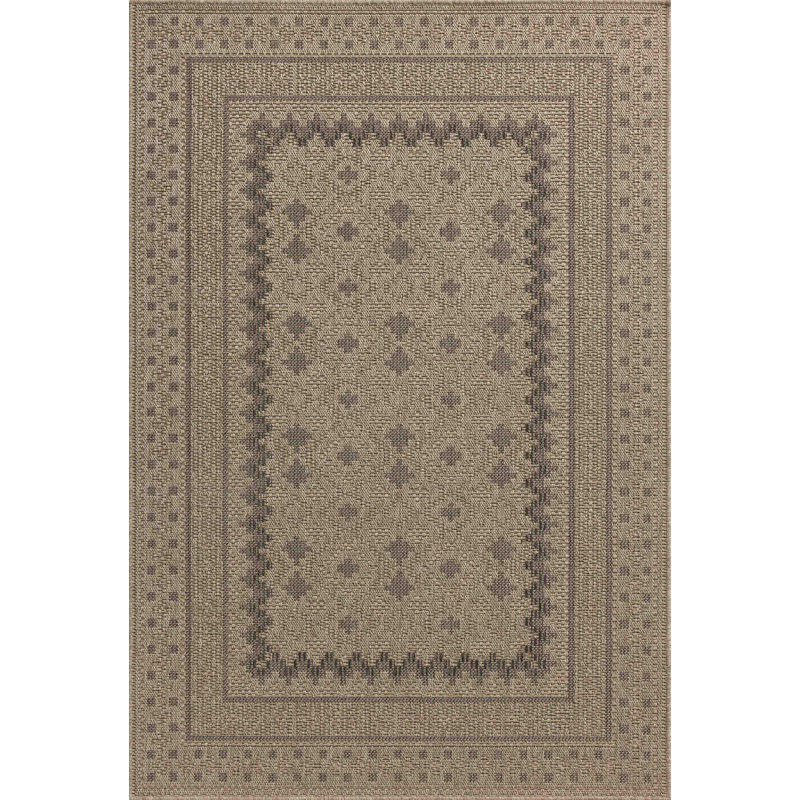 Chris Loves Julia x Loloi Providence Charcoal / Dove Indoor/Outdoor Area Rug, Rectangle 5' x 7'7"