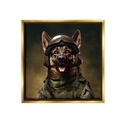 "Berger allemand en uniforme" par Jim Baldwin sur toile