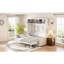 Grand lit mural blanc avec - Se combine parfaitement et, peu encombrant, facile à utiliser dans de petits espaces de vie, multifonctionnel, matériaux, rangement pratique