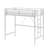 Gray Loft Bed Twin Size With Ladder And Guardrail,Metal Slats Support No Box Spring Needed Small Space Saving Furniture For Bedroom Dorm-867625309-867625308