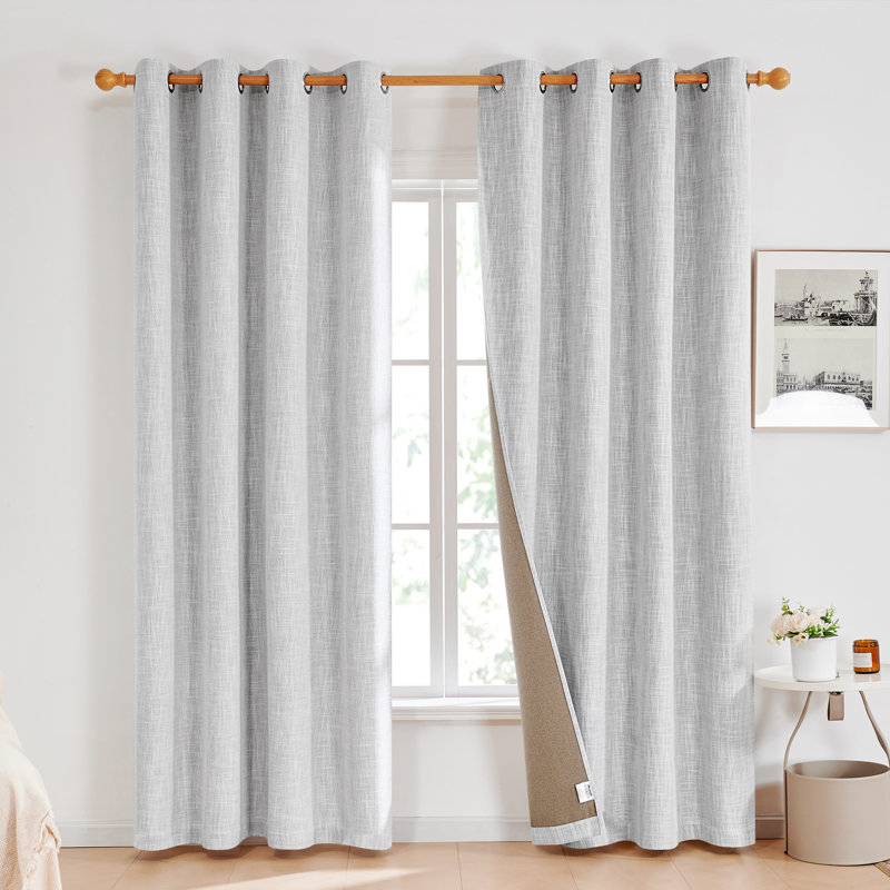 Milay Blackout Grommet Curtain Panel, 52" W x 96" L, Light Gray