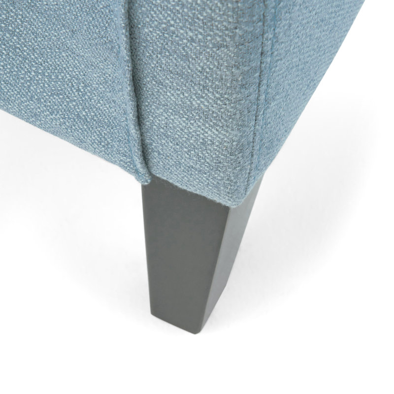Push-Back Recliner With Stylish Details For Ultimate Relaxation, Light Blue