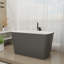 46.85" x 27.3" Freestanding Small Acrylic Bathtub, Integrated Seat & Non-Slip Surface, Chrome Drain for Safe Soaking in Compact Bathrooms-98301529