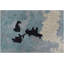 Tapis bleu / multicolore en laine et viscose à motif abstrait Jamerius-451305041