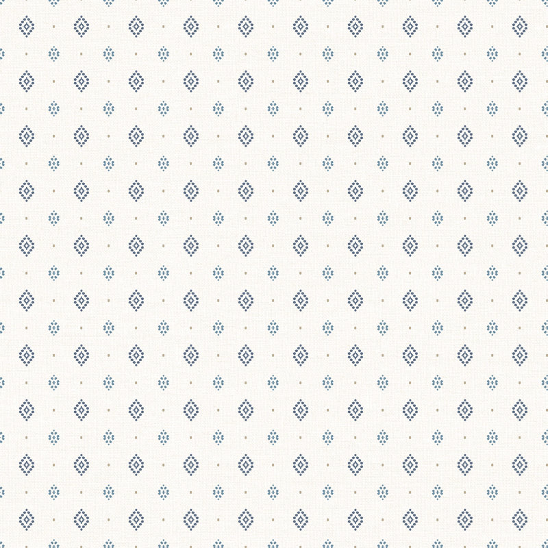 Farris 10m x 53cm Matte Wallpaper Roll, Blue/White