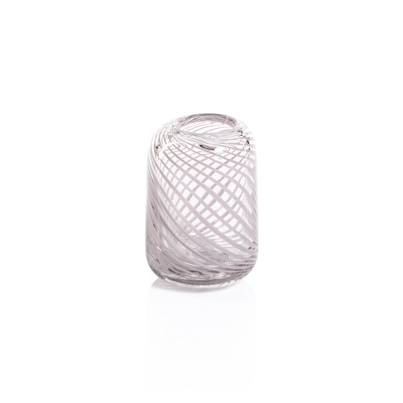 Vase de table en verre Jovahni, Rose / transparent