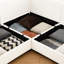 2 chenille blanche avec rangement: mobilier ergonomique et élégant Tissu moderne et rangement: pratique