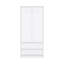 Armoire 2 tiroirs Austin, porte double, tringle-261220133