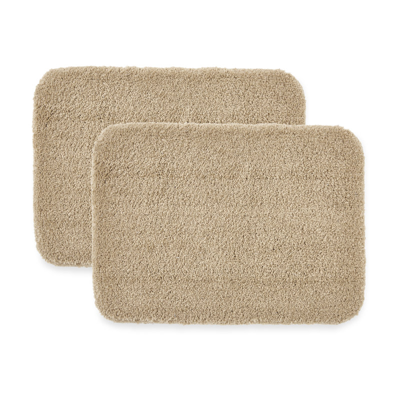 Alheid Rectangle Bath Mat, Beige