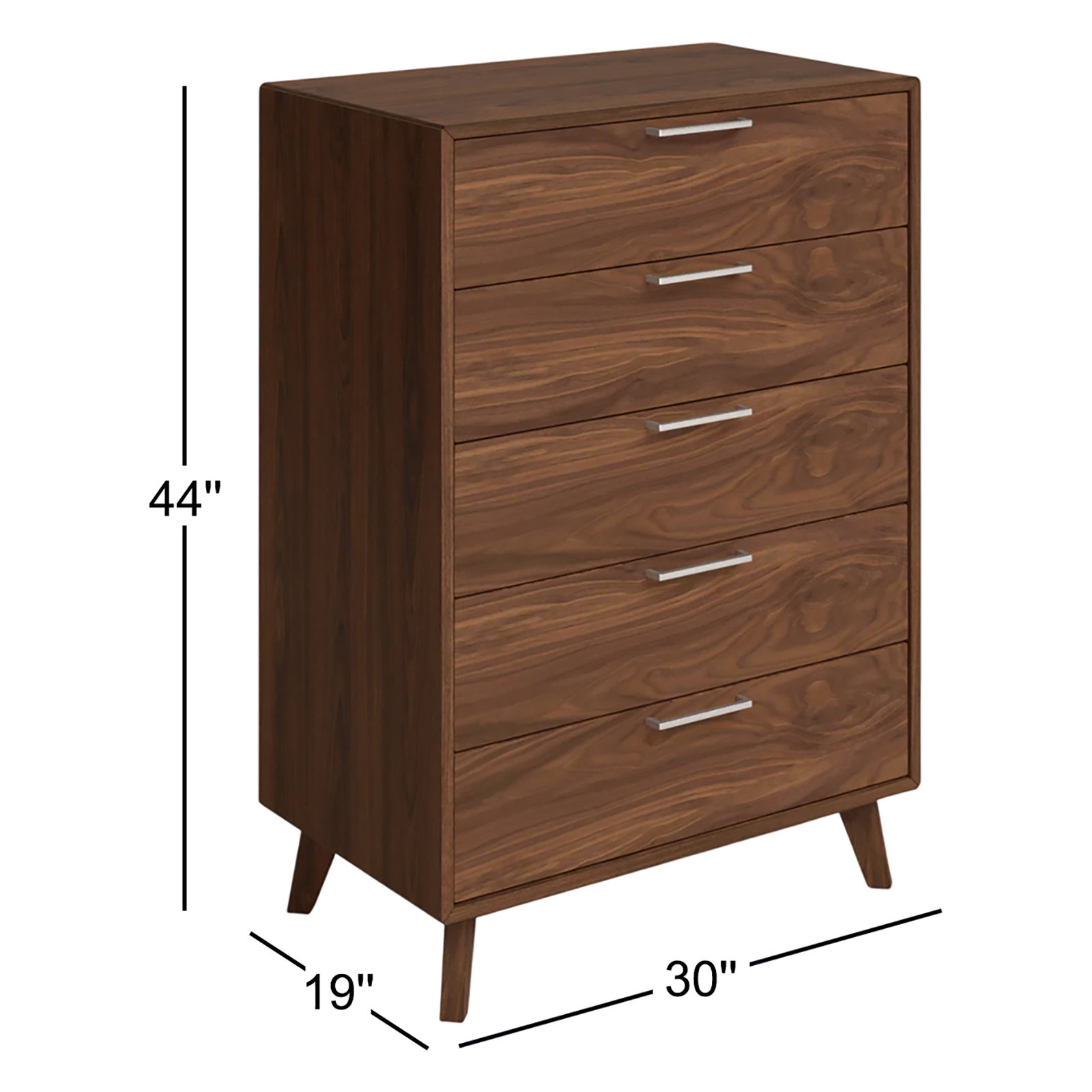 Glow 5 - Drawer Dresser, Walnut