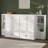 Wilkinson Farmhouse Queen Murphy Bed with Bedside Tables, 3 Storage Drawers & Charging Station, White-1250068966-1250068967