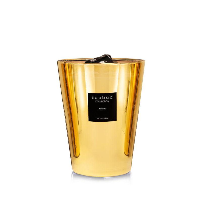Les Exclusives Aurum Candle, 9.45" H x 7.41" W x 7.41" D