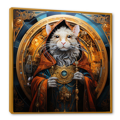 Yellow Rodent Regal Rat Majesty 2 - Rodent Wall Art