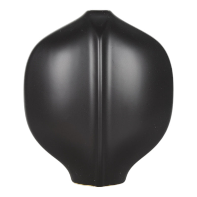 Modern Ceramic Decorative Vase With Sculpted Wavy Textured Design, 12" H x 10" W x 5" D