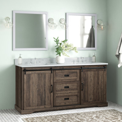 Cayden 72"" Double Bathroom Vanity Set -  Laurel Foundry Modern FarmhouseÂ®, F907FEBD6BB5483EBD523A75C1D4E25F