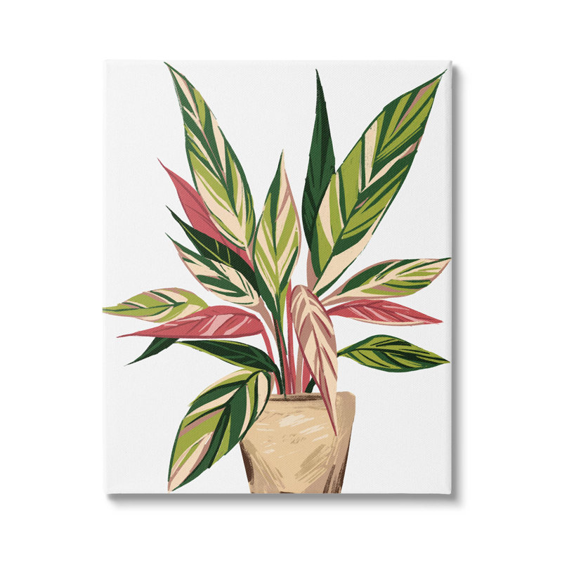 Art moderne sur toile, feuilles de plantes modernes par Ziwei Li, L 16 po x H 20 po
