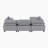 4-Piece Modular Sectional Sofa Set-1218644331