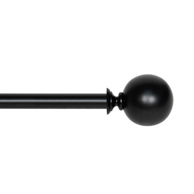  Adjustable Curtain rod for WIndow 44 to 120 in Extendable Heavy Duty Iron Drapery Pole with Finials