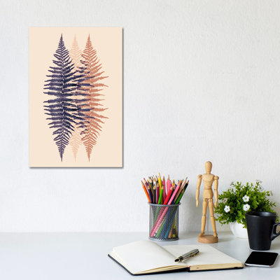 Late Sunset Fern Pattern by Alyson Fennell - Wrapped Canvas Print