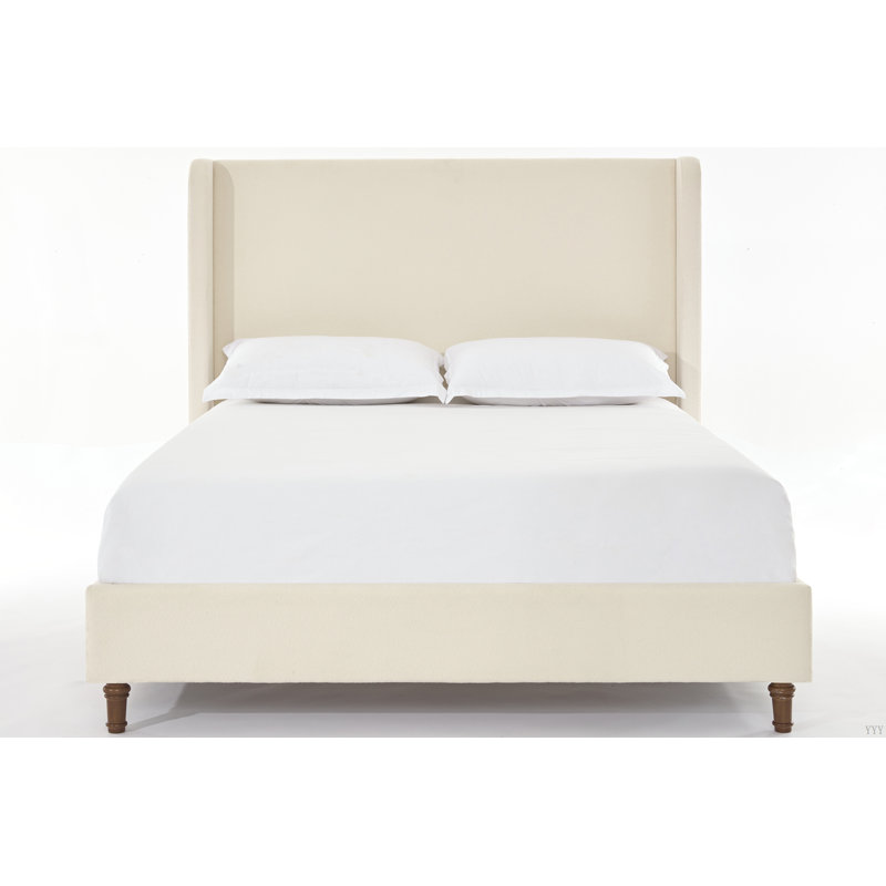 Grand lit tapissier Harper, Ivoire ivoire, Grand lit