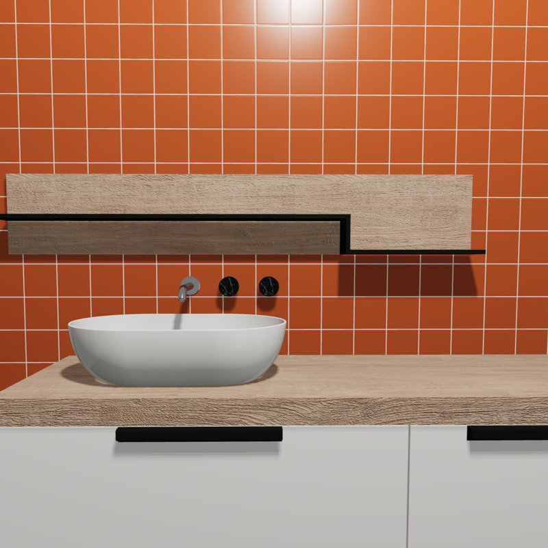 Torch Song 4'' W x 4'' L Glass Singular Tile, Cinnamon