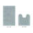 Moriceau 100% Cotton 2370 GSM Tufted Reversible 2-Piece Bath Rug Set – Ultra Soft Highly Absorbent, Machine Washable, OEKO-TEX Certified, Ideal for Bathtub, Vanity, Sink & Toilet Areas, Blue-99655779-91660762