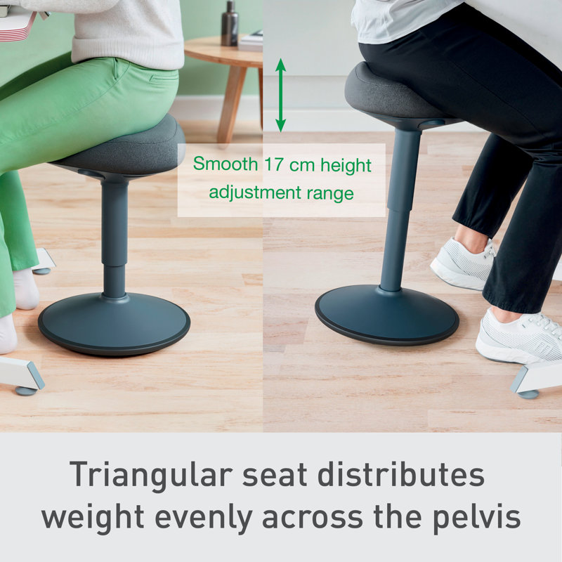 Adjustable Height Active Stool, Matte Blue