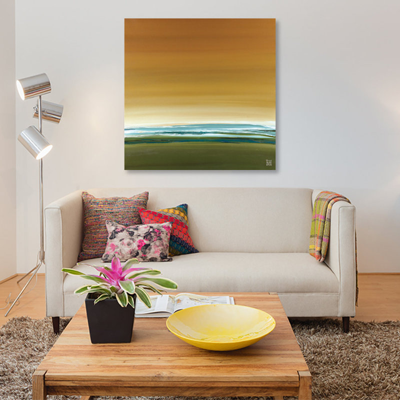 « midmorning i », reproduction sur toile, H 48 po x l 48 po x P 1,5 po, Pas de tapis, Toile tendue