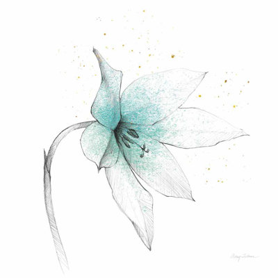 Bleu sarcelle graphite fleur