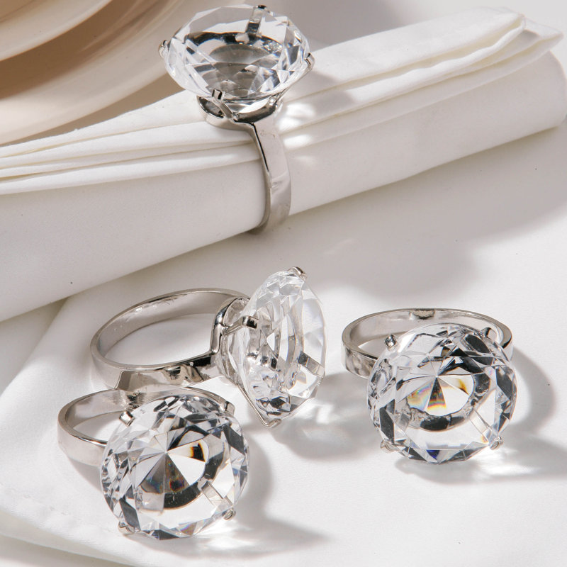 Metal Napkin Ring, Clear
