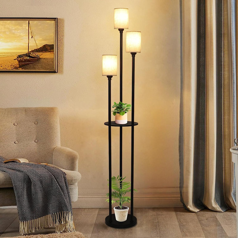 Lampe de table sur pied 66,3 po Dontreal, Noir