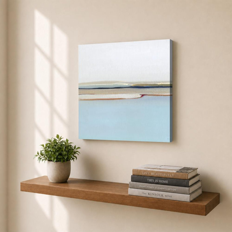 «Geometric Inlet I» par Sally Swatland - Impression sur toile, H 30 po x l 30 po, Toile tendue, Ne s’applique pas