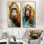 Orang-outan brun dans la forêt tropicale - ensemble de salon art mural orang-outan de 2