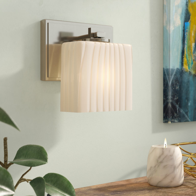 Appliquee à bras 1 lumières Casson, Chrome poli