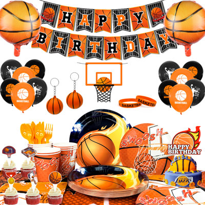 160 pcs Basketball Birthday Decorations, Basketball Party Supplies and Decorations Set