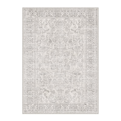 Kitty Machine Washable Oriental Area Rug with Non-Slip Backing