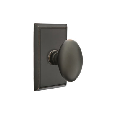 Passage Egg Knob with Rectangular Rose