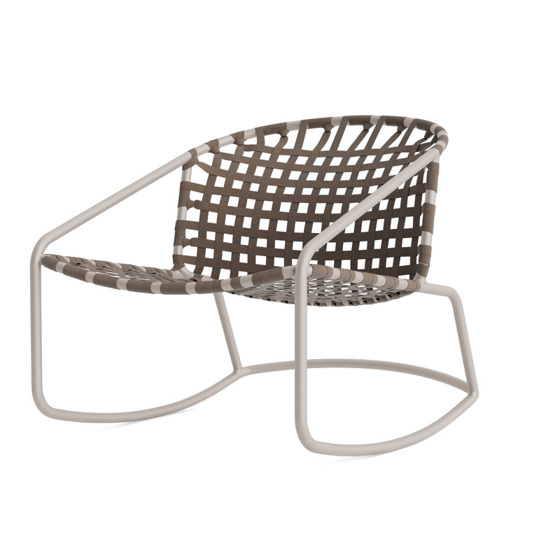 Kantan Outdoor Lounge Chair, Dove Smooth/Mica Suncloth Lace