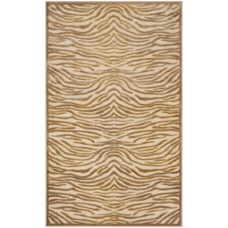 Jamon Martha Stewart Viscose Animal Print Rug, Rectangle 3'3" x 5'7"