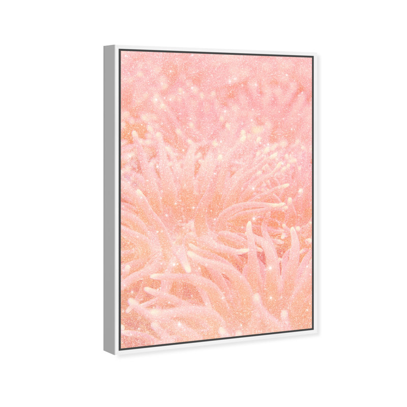 Deep Sea Flowers Print by Oliver Gal, 46"H x 31"W, White Floater Frame