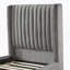 Lit simple gris foncé