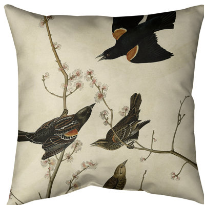 Housse de coussin en coton Winged Starling